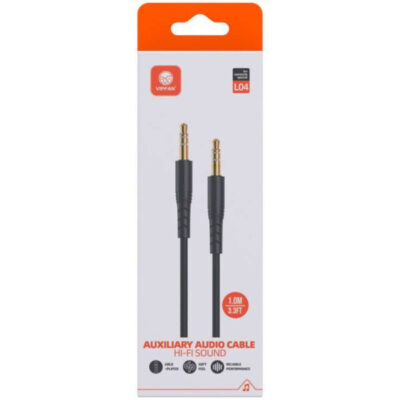 Кабель Vipfan L04 3.5 мм - 3.5 мм 1 м (черный)