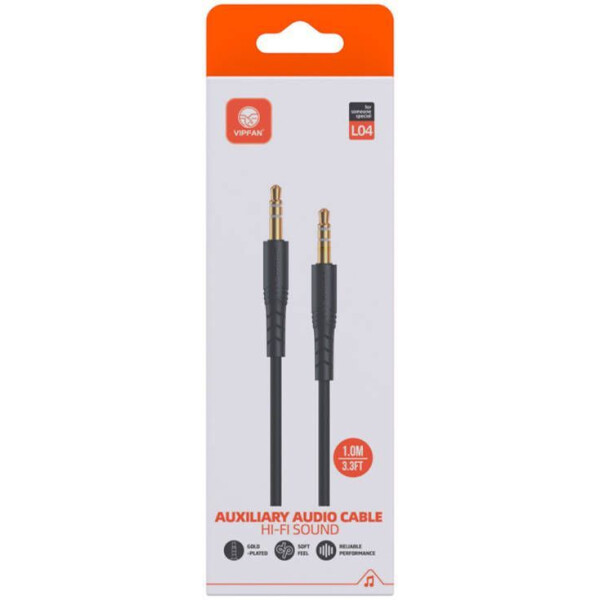 Кабель Vipfan L04 3.5 мм - 3.5 мм 1 м (черный)